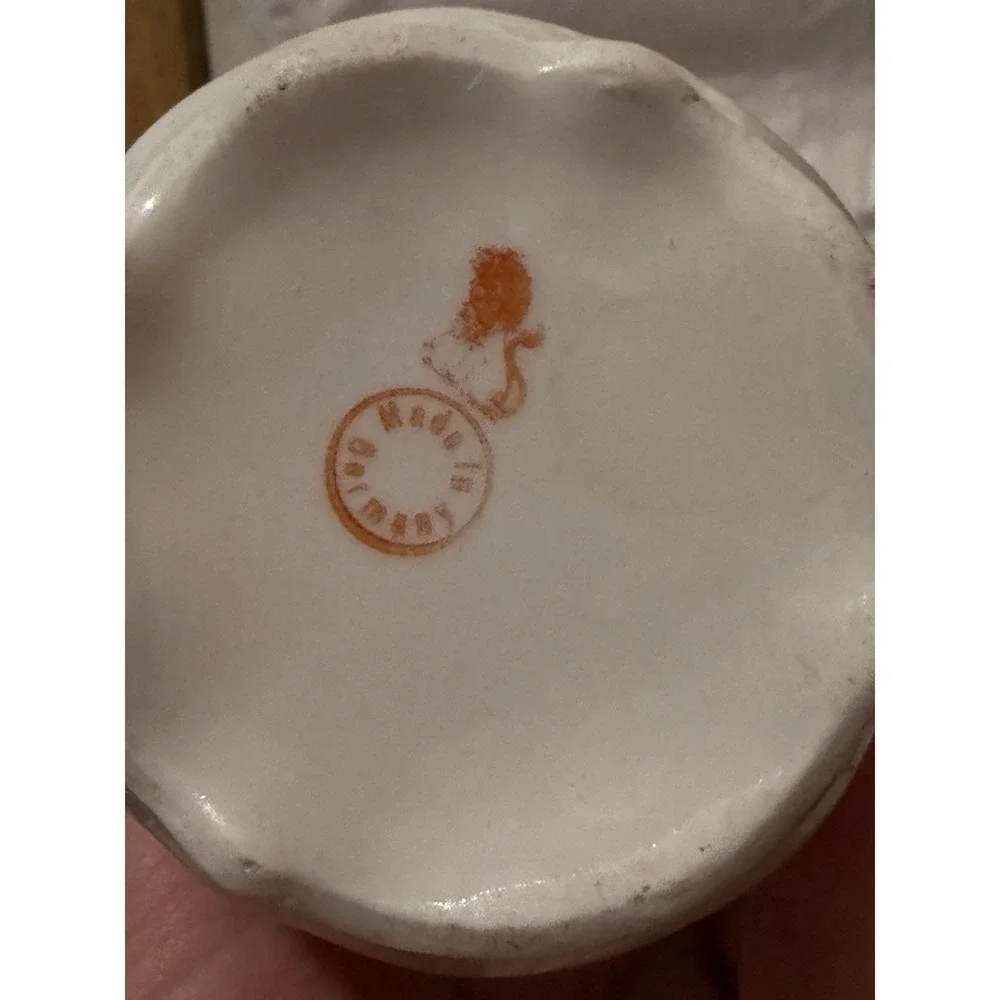 Vintage Lusterware Floral Made in Germany Mini Creamer Pitcher 5